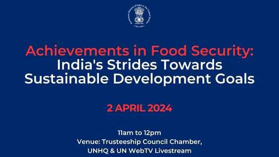 Achievements in Food Security: India's Strides Towards Sustainable Development Goals