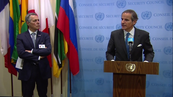 Ignazio Cassis (Switzerland) and Rafael Mariano Grossi (IAEA) on Ukraine - Security Council Media Stakeout