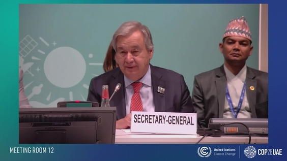 António Guterres (UN Secretary-General) at the Opening of the event &quot;Call of the Mountains: who saves us from the climate crisis?&quot; | COP28, UN Climate Change Conference