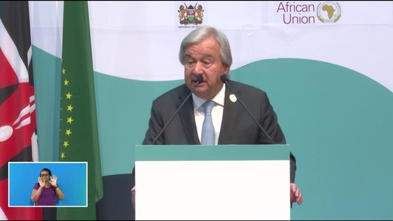 António Guterres (UN Secretary-General) on High-Level Opening of the Africa Climate Summit 2023 (Nairobi, Kenya)