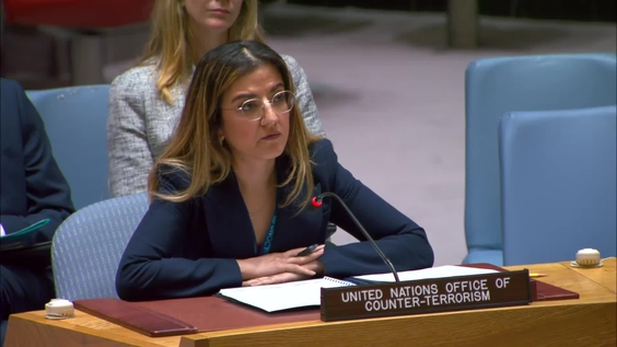 Oguljeren (Jerena) Niyazberdiyeva (UNOCT) on Threats to international peace and security - Security Council, 9619th meeting