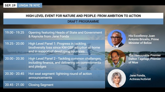 High Level event for Nature and People: From Ambition to Action