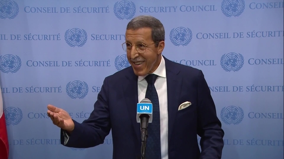 Omar Hilale (Morocco) on the situation concerning Western Sahara - Security Council Media Stakeout