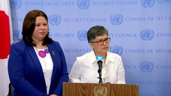 Francesca Gatt (Malta/Security Council President) &amp; Marcela Sanchez (Colombia  Diversa) on the situation in Colombia - Security Council Media Stakeout