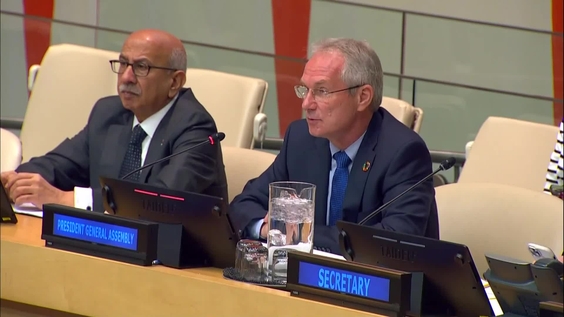 Csaba Kőrösi (General Assembly President) on the 12th Interactive Dialogue to Commemorate International Mother Earth Day, 77th session