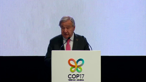 António Guterres (UN Secretary-General) at the opening of the Leaders' Summit on Biodiversity (COP 17)