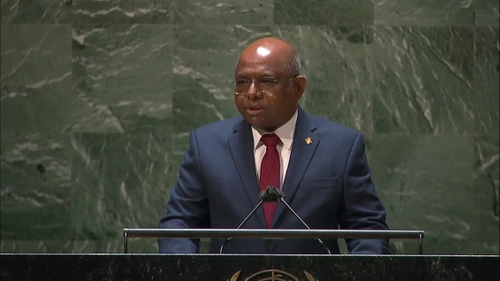 Abdulla Shahid (General Assembly President) at the opening segment of the High-Level Thematic Debate entitled &quot;Galvanizing Momentum for Universal Vaccination&quot;