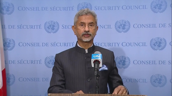 Dr. S Subrahmanyam Jaishankar (India) on United Nations Peacekeeping Operations - Security Council Media Stakeout