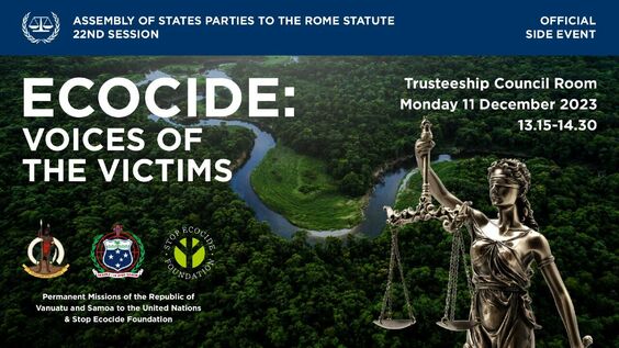 Stop Ecocide Foundation (ASP22 Side Event)