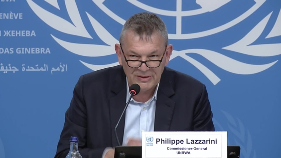 UNRWA – Press conference: Philippe Lazzarini