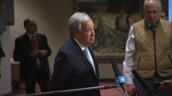 António Guterres (Secretary-General) on the humanitarian situation in Gaza - Security Council Media Stakeout