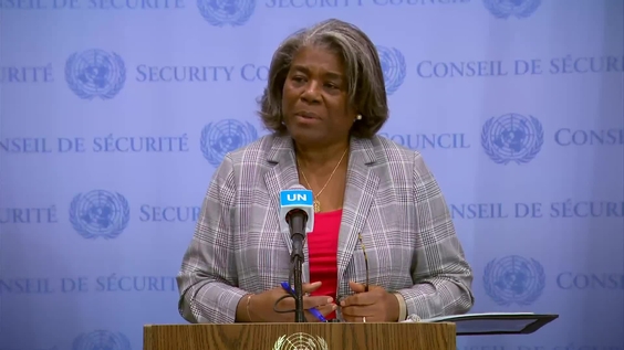 Linda Thomas-Greenfield (United States) on the situation in Afghanistan, Sudan, Gaza &amp; other topics - Security Council Media Stakeout