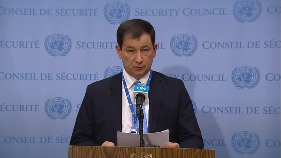 Dmitry Polyanskiy (Russia) on Ukraine - Security Council Media Stakeout