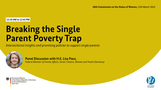 Breaking the Single Parent Poverty Trap (CSW68 Side Event)
