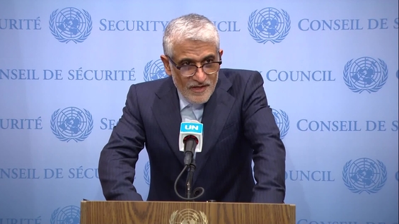  Amir Saeid Jalil Iravani (the Islamic Republic of Iran) ahead of the Security Council Arria-Formula Meeting on the Ongoing Protests in Iran