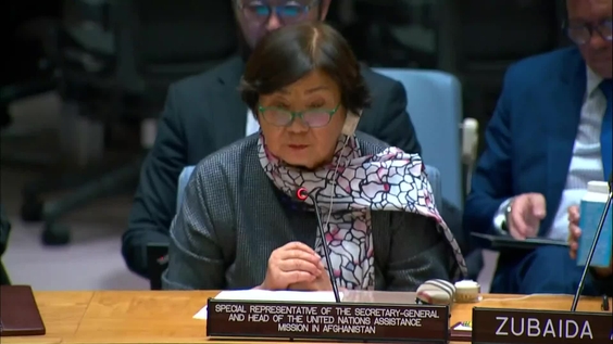 Roza Otunbayeva (UNAMA) on the situation of women and girls in Afghanistan at the Security Council, 9277th meeting
