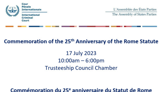 Commemoration of the twenty-fifth anniversary of the adoption of the Rome Statute of the International Criminal Court