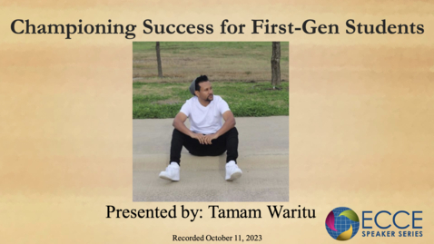 Thumbnail for ECCE Speaker Series &quot;Beyond Enrollment&quot; (October 11, 2023)