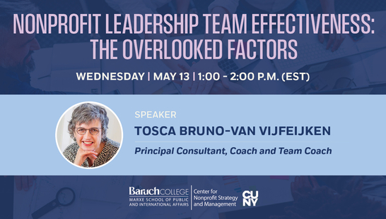 Nonprofit Leadership Team Effectiveness : The Overlooked Factors