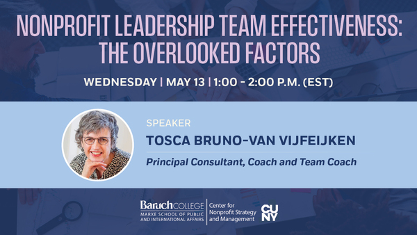 Nonprofit Leadership Team Effectiveness : The Overlooked Factors episode artwork