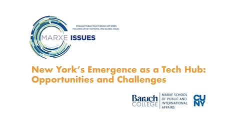 Thumbnail for New York's Emergence as a Tech Hub : Opportunities and Challenges