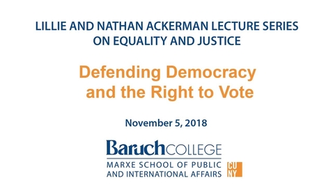 Thumbnail for Defending Democracy and the Right to vote