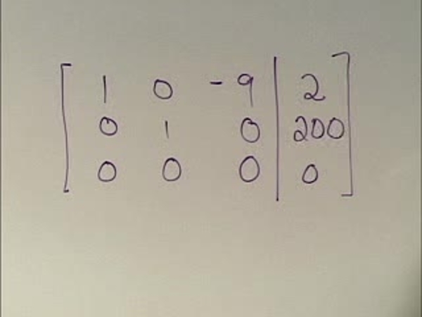 Chapter 2.4 Inconsistent Linear Systems and Systems with Infinitely Many Solutions - 16)  Verifying RREF and Writing Solution (Cont’d)