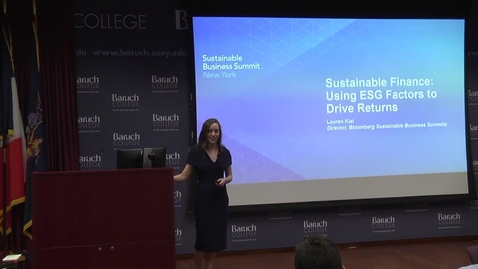 Thumbnail for Sustainable Finance : Using ESG Factors to Drive Returns