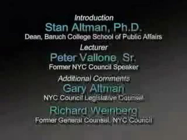 Peter Vallone on NYC and the State Government episode artwork