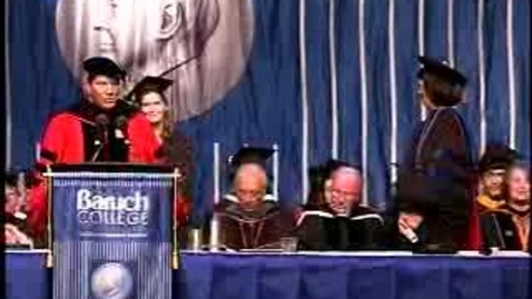 Thumbnail for Baruch College Commencement (2007, Afternoon Session): Degree Award, Zicklin School of Business