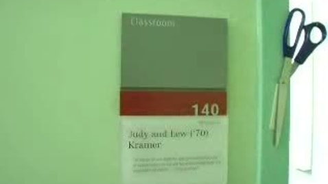 Thumbnail for Dedication of the Judy and Lew Kramer Classroom