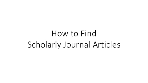 Thumbnail for How to Find Scholarly Journal Articles