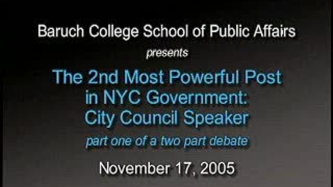 Thumbnail for Meet the Candidates: New York City Council Speaker Debate