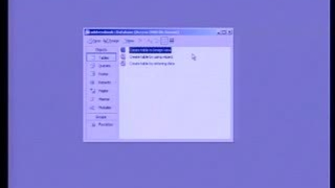 Thumbnail for Introduction to Microsoft Access 2003: Getting Around Access