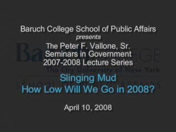 Slinging Mud: How Low Will We Go in 2008? episode artwork
