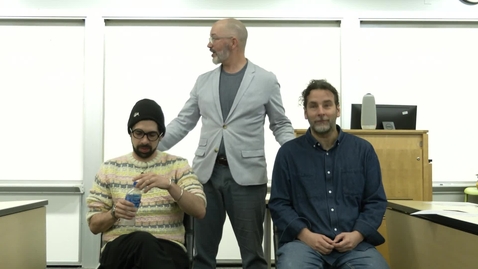 Thumbnail for Conversations with the Cuban writers Carlos Manuel Álvarez and Orlando Luis Pardo Lazo in class