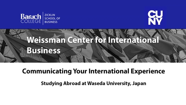 Communicating Your International Experience : Studying Abroad at Waseda University, Japan episode artwork