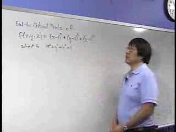 Chapter 4.4: The Method of Lagrange Multipliers - 03) Example 3 episode artwork