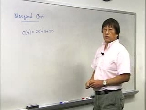 Chapter 1.6: Economic Functions - 07) Marginal Function