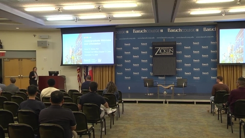 Thumbnail for Zicklin School of Business : Undergraduate Orientation 2025