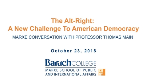 Thumbnail for The Alt-Right: A New Challenge to Democracy