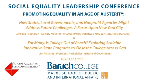 Social Equality Leadership Conference. Promoting Equality in an Age of Austerity. episode artwork
