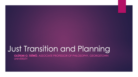 Thumbnail for Ackerman Lecture: Just Transition and Democratic Planning
