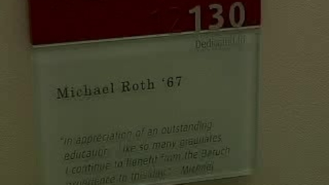 Thumbnail for Dedication of the Michael Roth &amp; Max Berger Classrooms