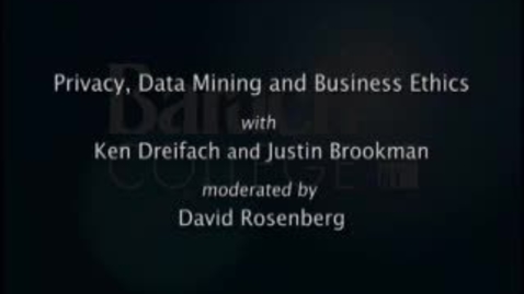Thumbnail for Privacy, Data Mining and Business Ethics