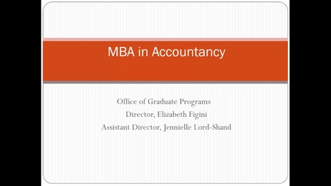 Thumbnail for Webinar for MBA curriculum in accountancy