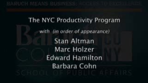 Thumbnail for Part 3: NYC Productivity Program