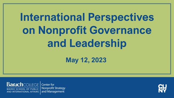 International Perspectives on Nonprofit Governance and Leadership episode artwork