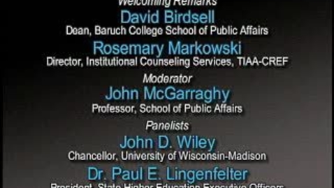 Thumbnail for The Financing of Public Higher Education: Is it in Peril?