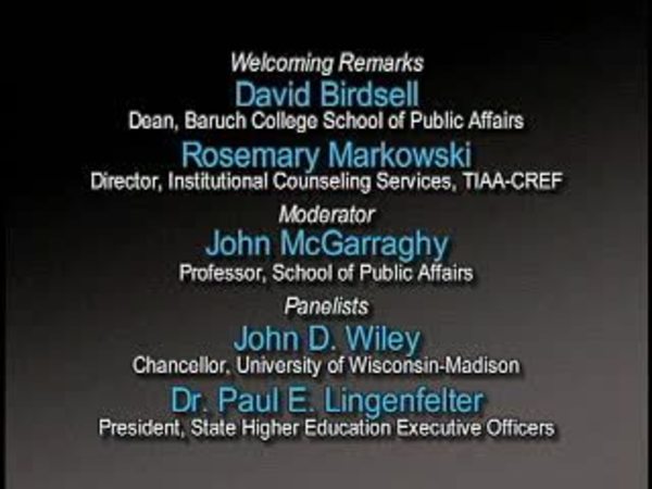The Financing of Public Higher Education: Is it in Peril? episode artwork